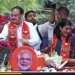 New Delhi लोकसभा सीट पर BJP के राष्ट्रीय अध्यक्ष JP Nadda ने Bansuri Swaraj का रोड शो किया