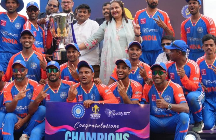 भारत ने शानदार प्रदर्शन करते हुए इंग्लैंड को हराया, इस खिलाड़ी के दम पर जीती दिव्यांग चैंपियंस ट्रॉफी।