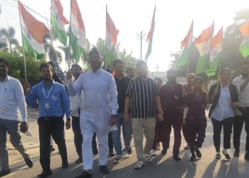 भाजपा चिकित्सा प्रकोष्ठ ने निकाली तिरंगा यात्रा