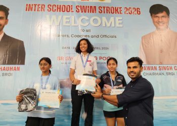 एस.आर. ग्लोबल स्कूल में ‘स्विम स्ट्रोक 2026’ का भव्य समापन
